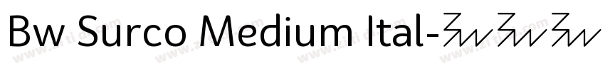 Bw Surco Medium Ital字体转换